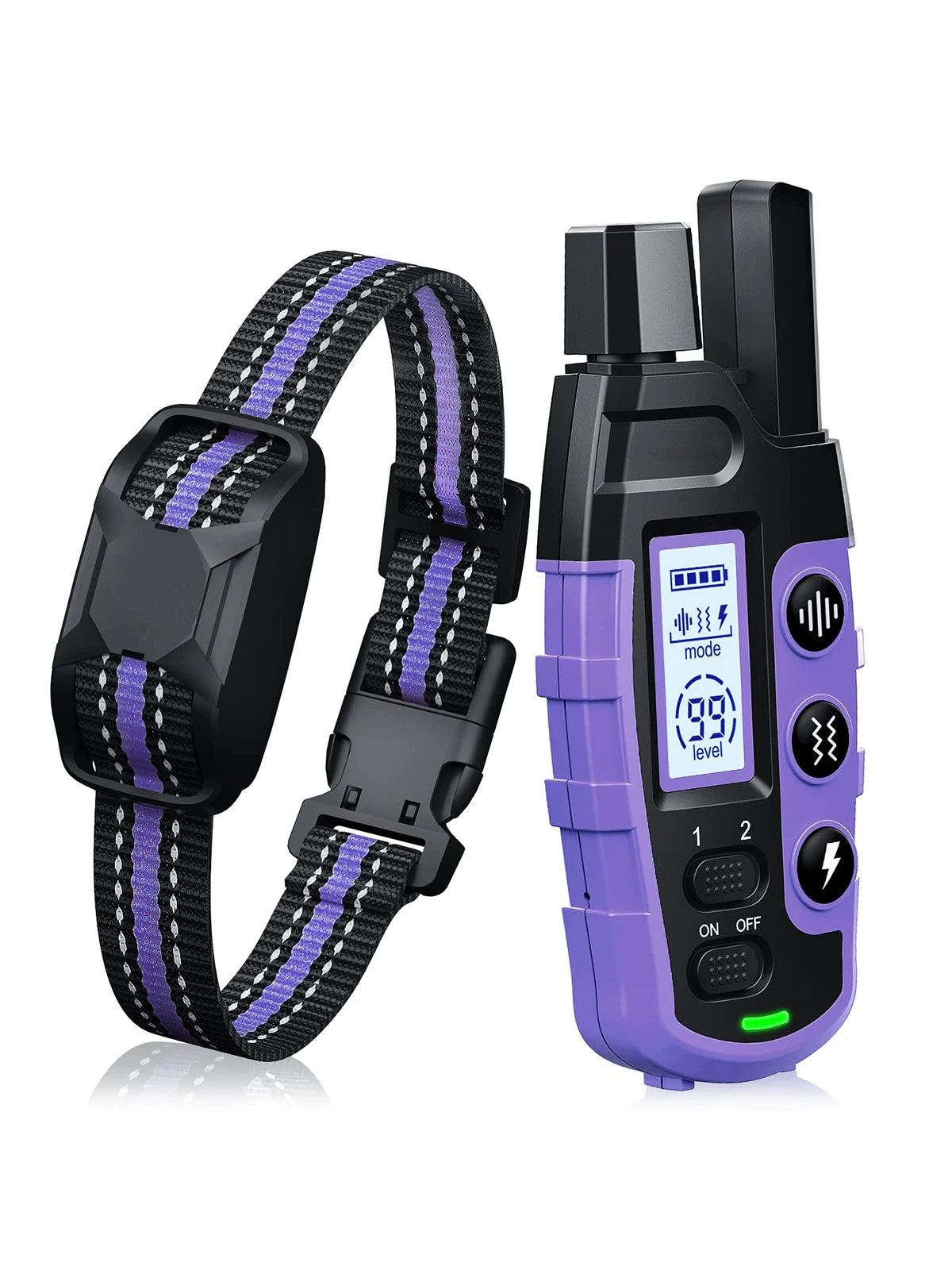 3300ft waterproof remote dog training collar with vibration and sound modes