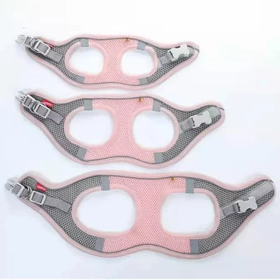 Breathable Mesh Pet Harness with Reflective Safety Stitching Set
