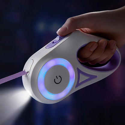 LED Retractable Pet Leash with Light for Small to Big Dogs and Cats