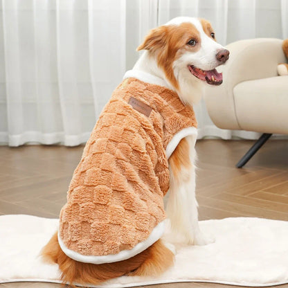 Flannel Dog Sweater – Warm Winter Pullover for Small to Large Dogs