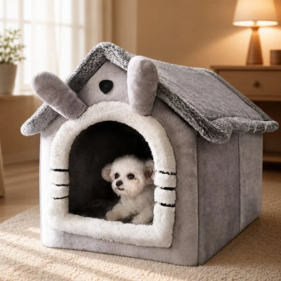 All-Season Pet Tent Bed – Soft Cushion for Cats & Small Dogs