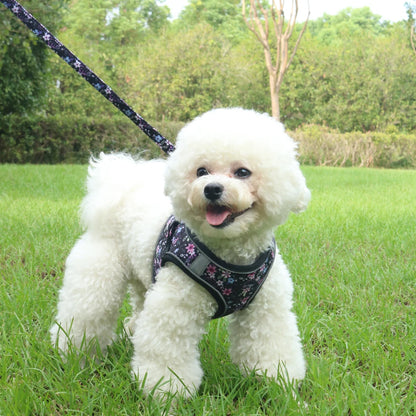 Soft Puppy Harness, Leash & Collar Set – Adjustable Pet Vest Set