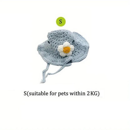 Knitted Kitten Hat – Cute Elastic Pet Hat for Photos