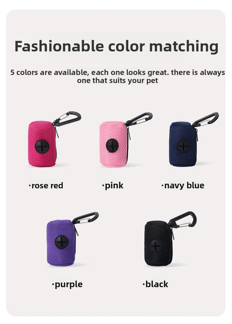 hanging dog poop bag dispenser – convenient walking bag holder