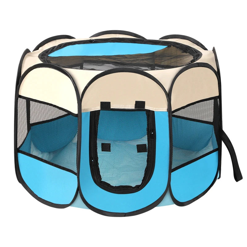 foldable pet tent playpen - octagonal outdoor fence for dogs & cats