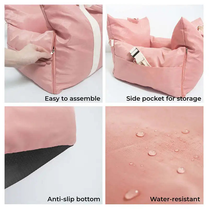 breathable pet travel tote bag with adjustable shoulder strap & pad