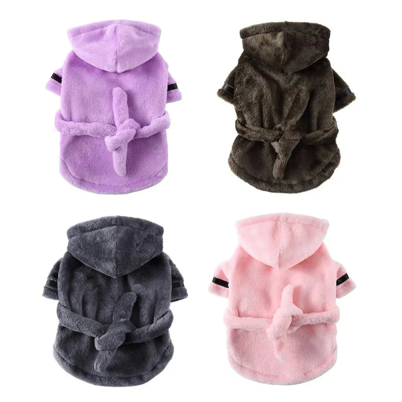 soft dog bathrobe & pajamas, quick-dry bath towel robe for pets