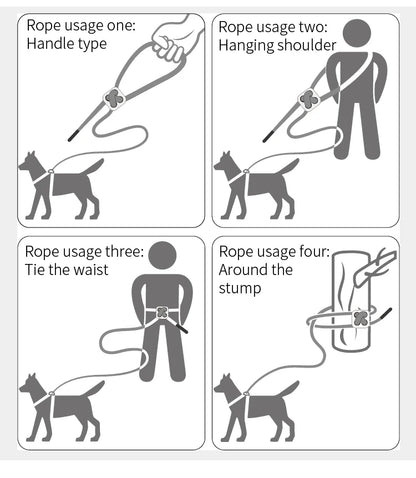 Reflective Adjustable Pet Harness & Leash Set for Small/Medium Dogs