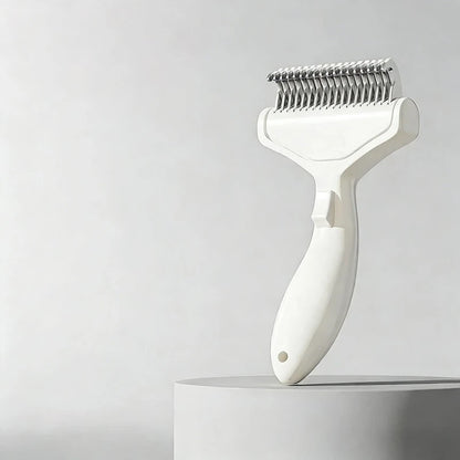 Curved Stainless Steel Pet Deshedding Brush for Dogs & Cats, Grooming