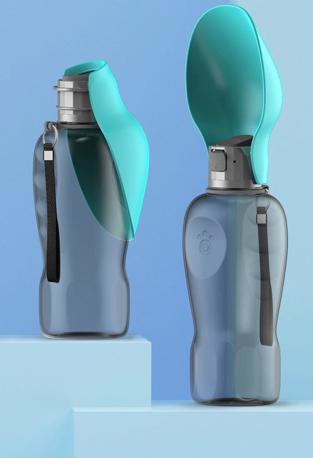 holapet 800ml portable dog water bottle – travel drinking bowl