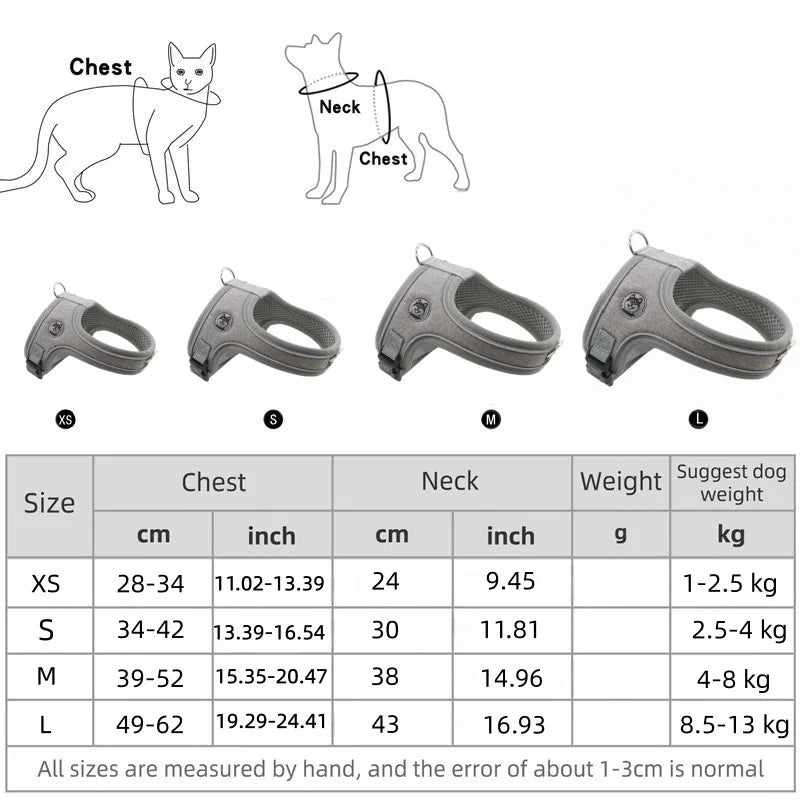 no-pull nylon dog harness - reflective, adjustable anti-burst vest