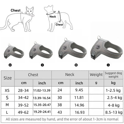 No-Pull Nylon Dog Harness - Reflective, Adjustable Anti-Burst Vest