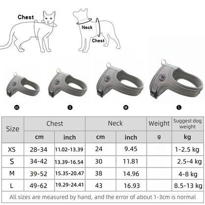 No-Pull Nylon Dog Harness - Reflective, Adjustable Anti-Burst Vest