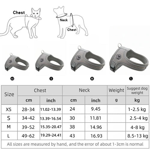 No-Pull Nylon Dog Harness - Reflective, Adjustable Anti-Burst Vest