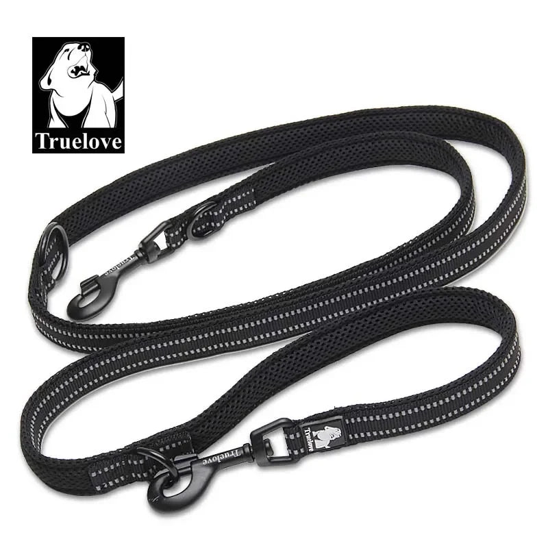 7-in-1 multi-function hands-free dog leash - reflective, walk 2 dogs
