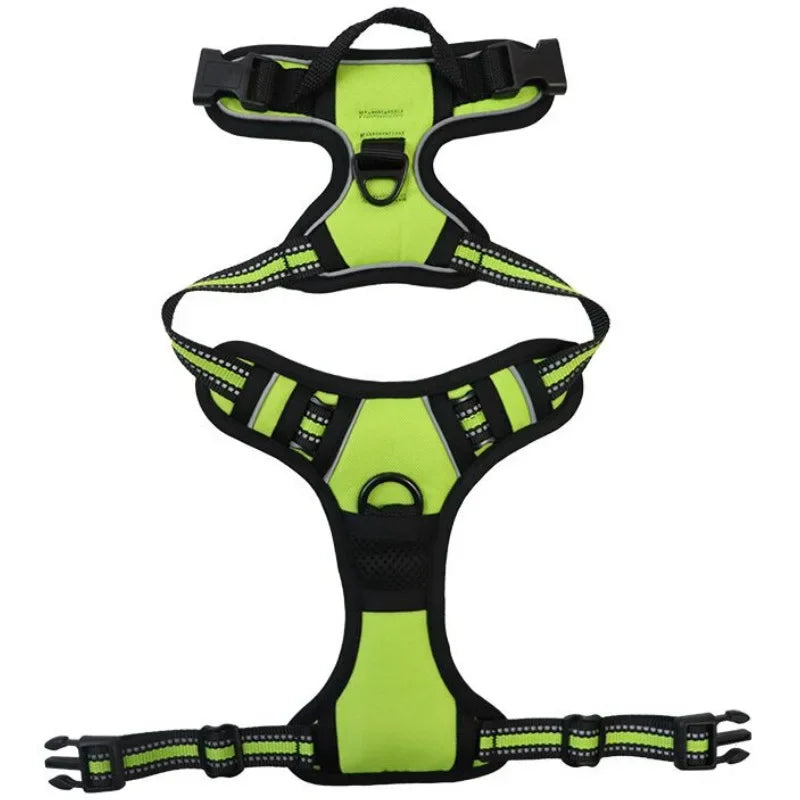 reflective adjustable dog harness – breathable vest for all sizes