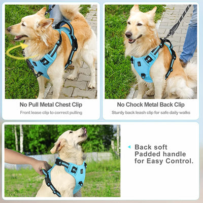 Adjustable No-Pull Dog Vest Harness with Padded, Easy Control Handle