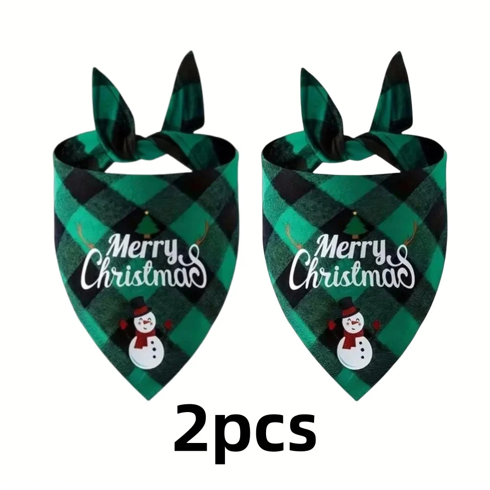 christmas dog bandana scarf adjustable for small and large dogs