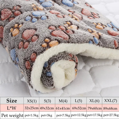 Thickened Soft Fleece Dog Bed Mat Warm Pet Blanket for Dogs and Cats