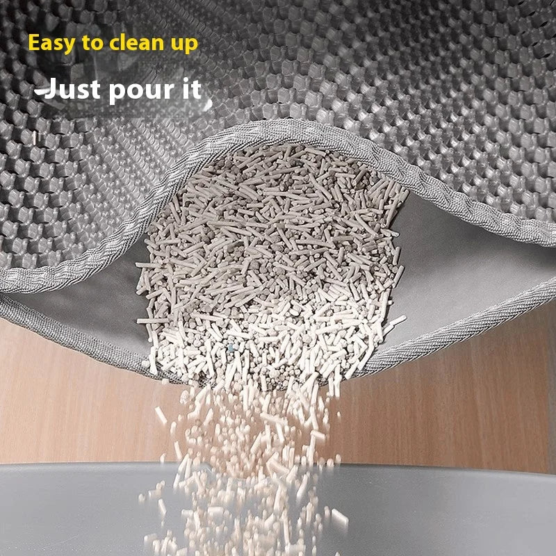 extra large waterproof double-layer cat litter mat, non-slip design