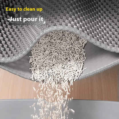 Extra Large Waterproof Double-Layer Cat Litter Mat, Non-Slip Design