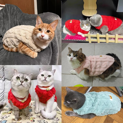 Warm Fleece Sweater for Cats & Small Dogs - Cozy Winter Sweatshirt