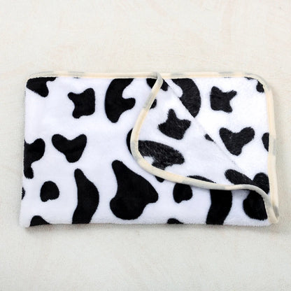 Soft Fluffy Paw Print Pet Blanket for Puppies and Cats Warm Flannel Mat