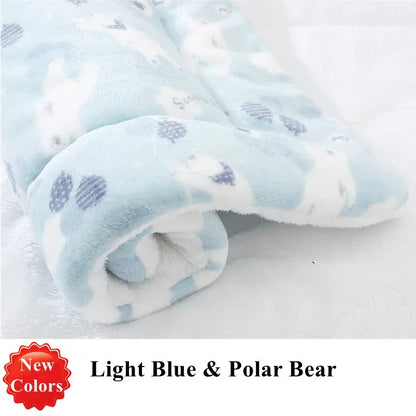 Thickened Soft Fleece Dog Bed Mat Warm Pet Blanket for Dogs and Cats