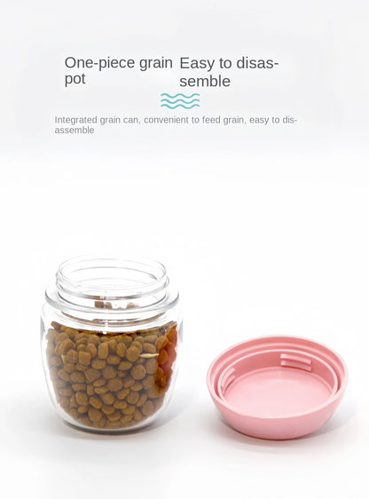 Portable Pet Water Bottle with Food Dispenser – Travel Cup