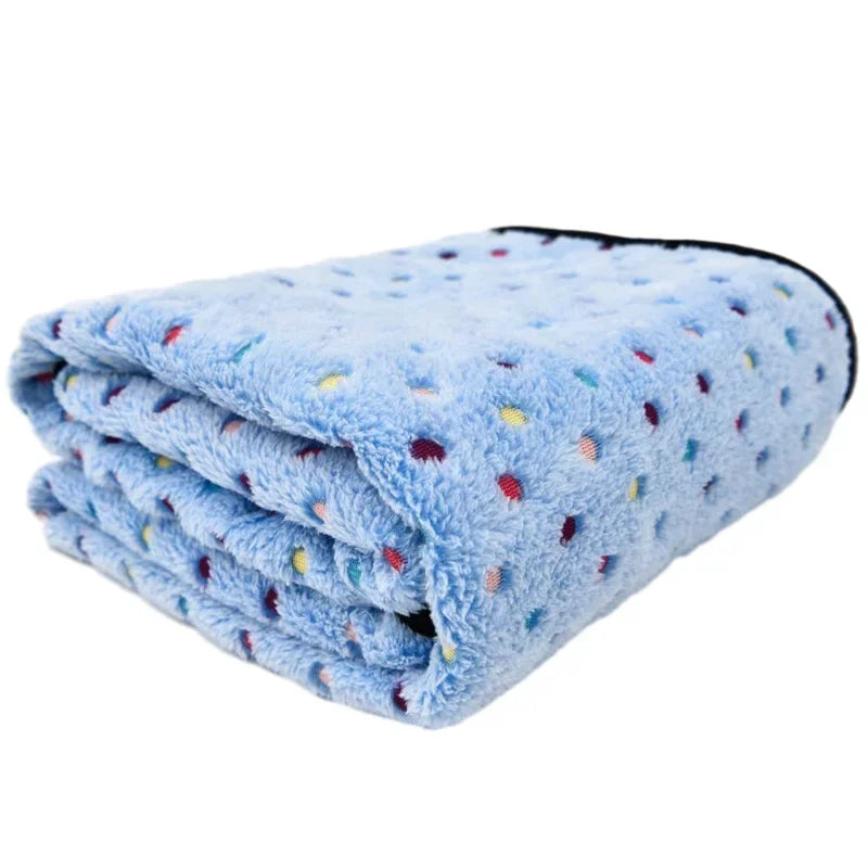 soft fluffy dot pattern pet blanket for cats and dogs warm coral fleece