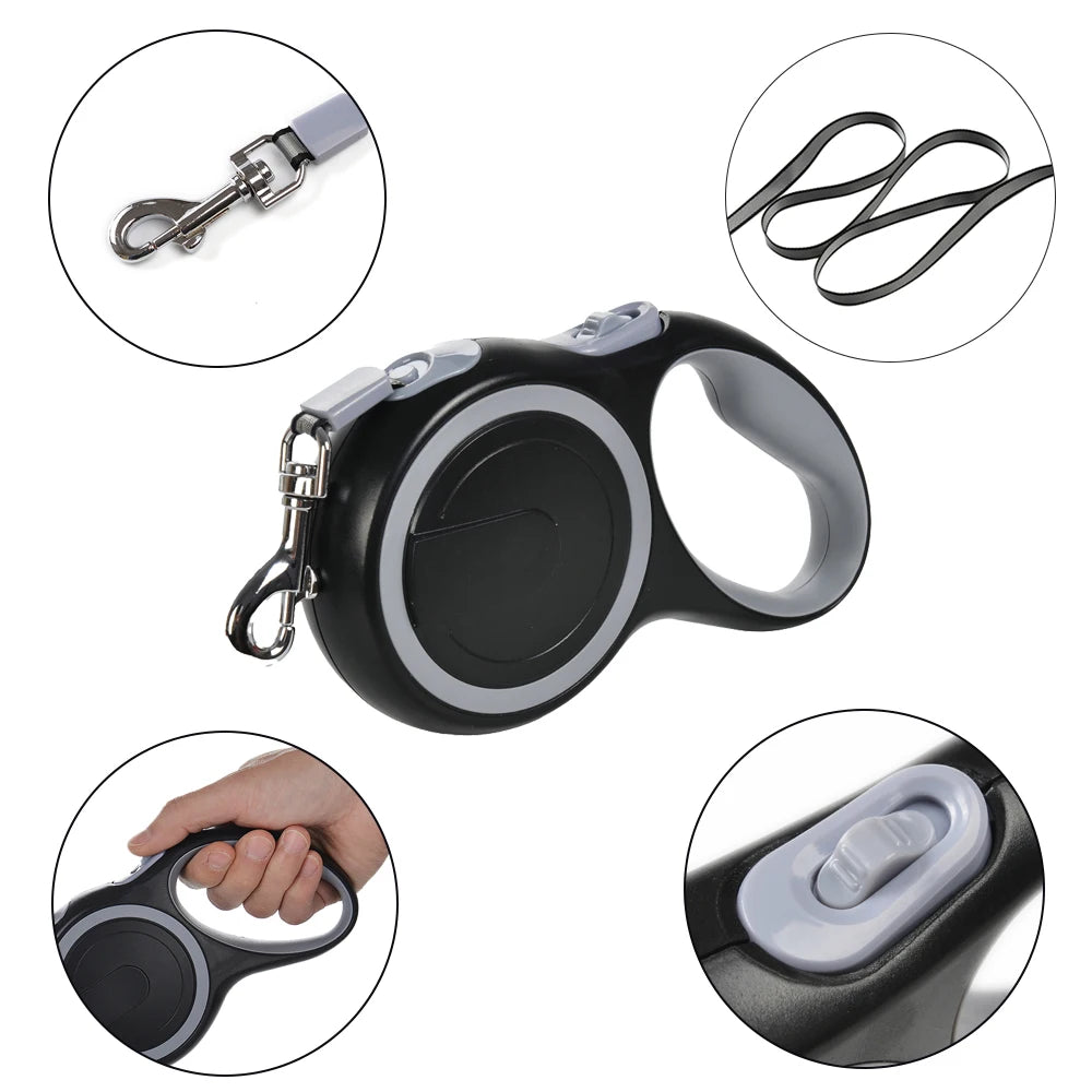 8m retractable dog leash - extendable training lead for dogs & cats