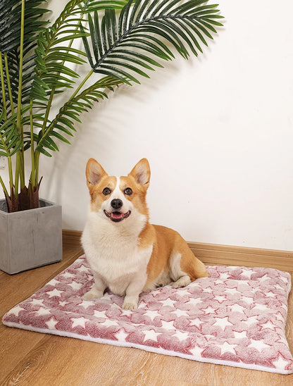 Thickened Dog Bed Mat Warm Machine Washable Blanket for Puppies and Cats