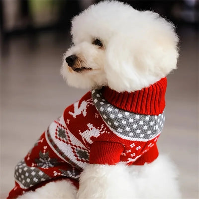 Christmas Knit Pet Sweater – Festive Wool Sweater for Dogs & Cats