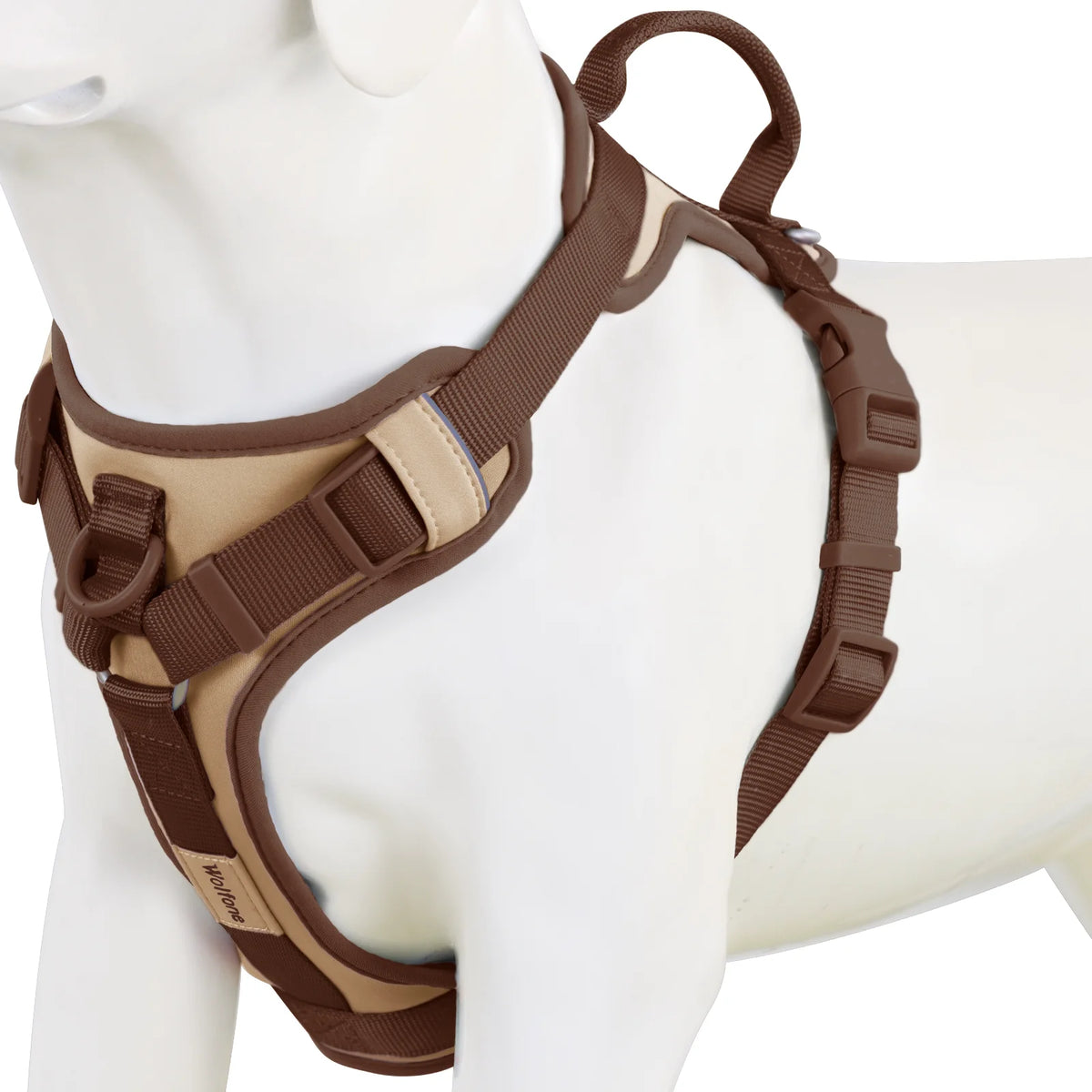 luxury chocolate no-pull dog harness for small, medium, large dogs