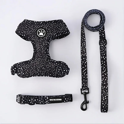 3-in-1 Adjustable Dog Harness and Leed Set with Padded Chest Vest