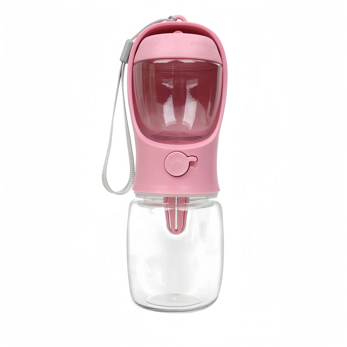 portable pet water bottle with food dispenser – travel cup