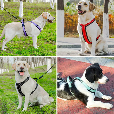 Adjustable Reflective Puppy Vest Harness with Easy Control Handle