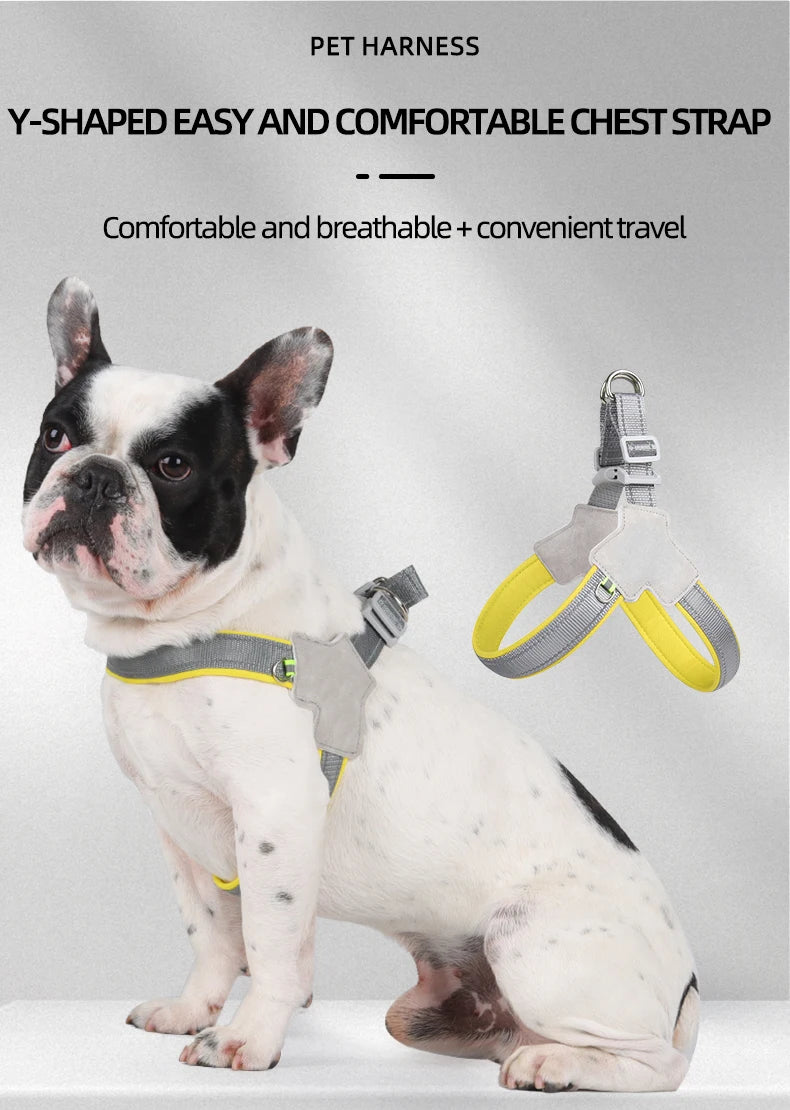 no-pull vest harness for small dogs & cats - reflective, adjustable