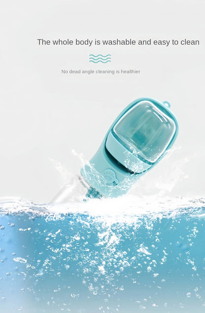 Portable Pet Water Bottle with Food Dispenser – Travel Cup