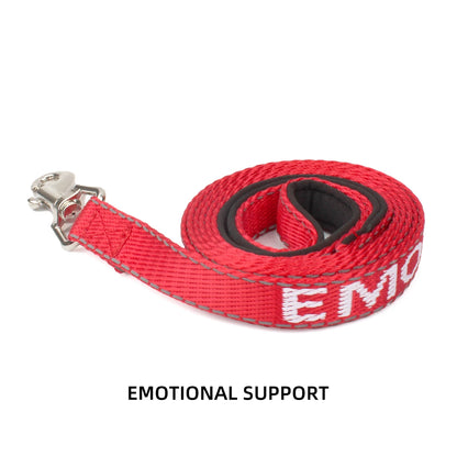 Red Reflective Padded Dog Leash for Outdoor Walking and Running Sport