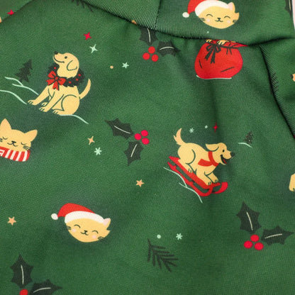 Festive Christmas Dog Hoodie for Autumn and Winter Holiday Pet Clothes