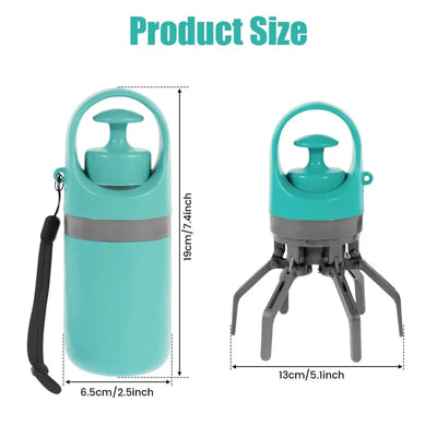 Portable No-Touch Pooper Scooper – Dog Waste Grabber with Bags