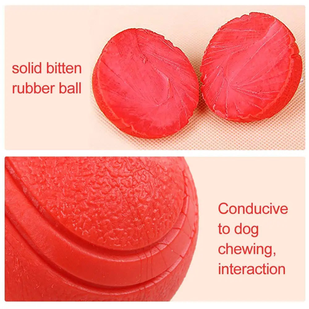 durable rubber bounce ball - bite-resistant dog toy for all sizes