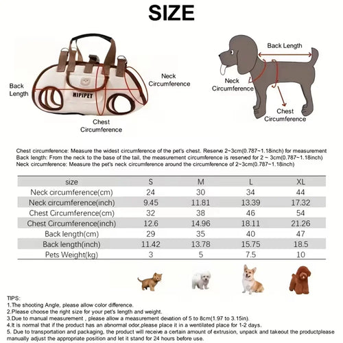 Breathable Pet Sling Backpack – 2-in-1 Carrier for Small Dogs & Cats