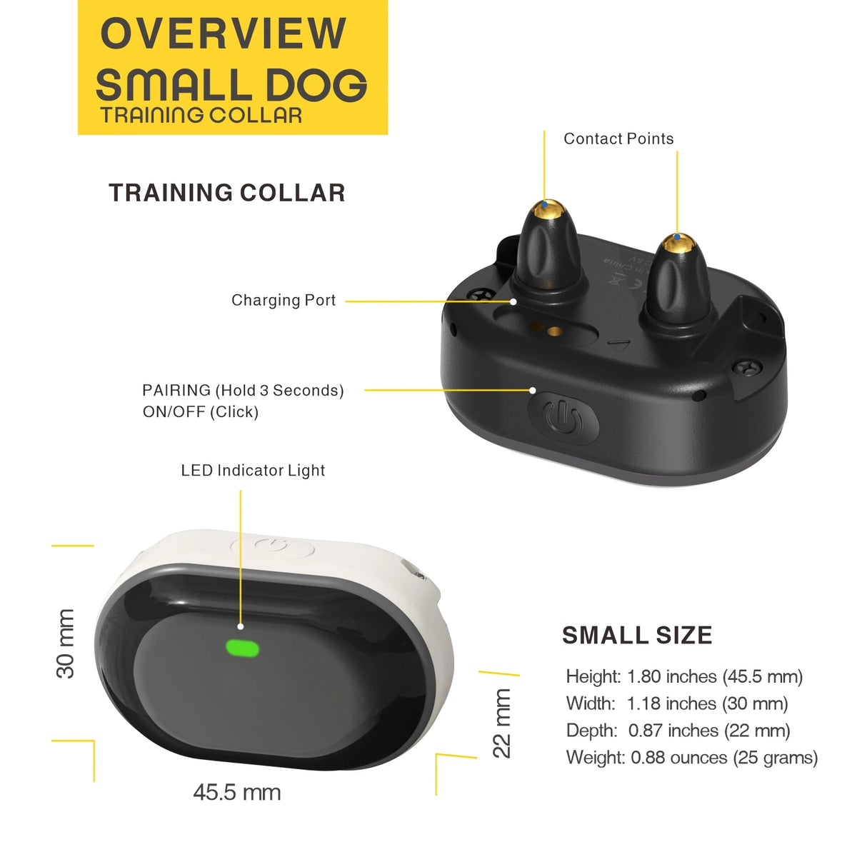 rechargeable waterproof dog training collar, remote control, 5-120lbs