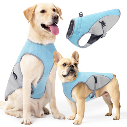 Dog Cooling Vest Harness with Portable Water Bottle for Summer Walks