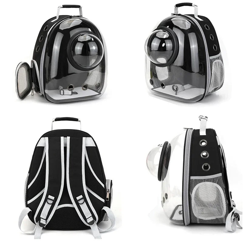 transparent bubble pet carrier backpack for cats & small dogs