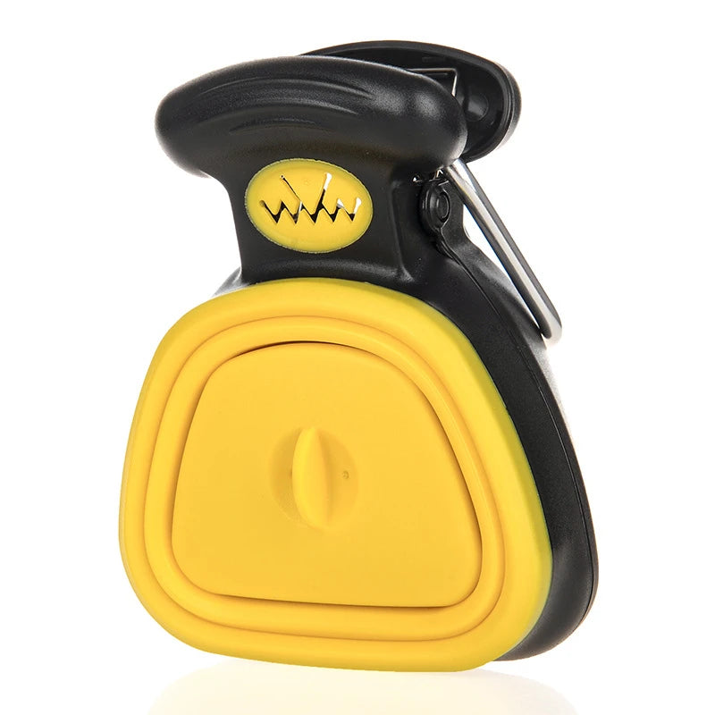 foldable dog poop scooper with waste bags for easy cleanup