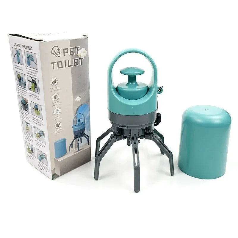 portable no-touch pooper scooper – dog waste grabber with bags