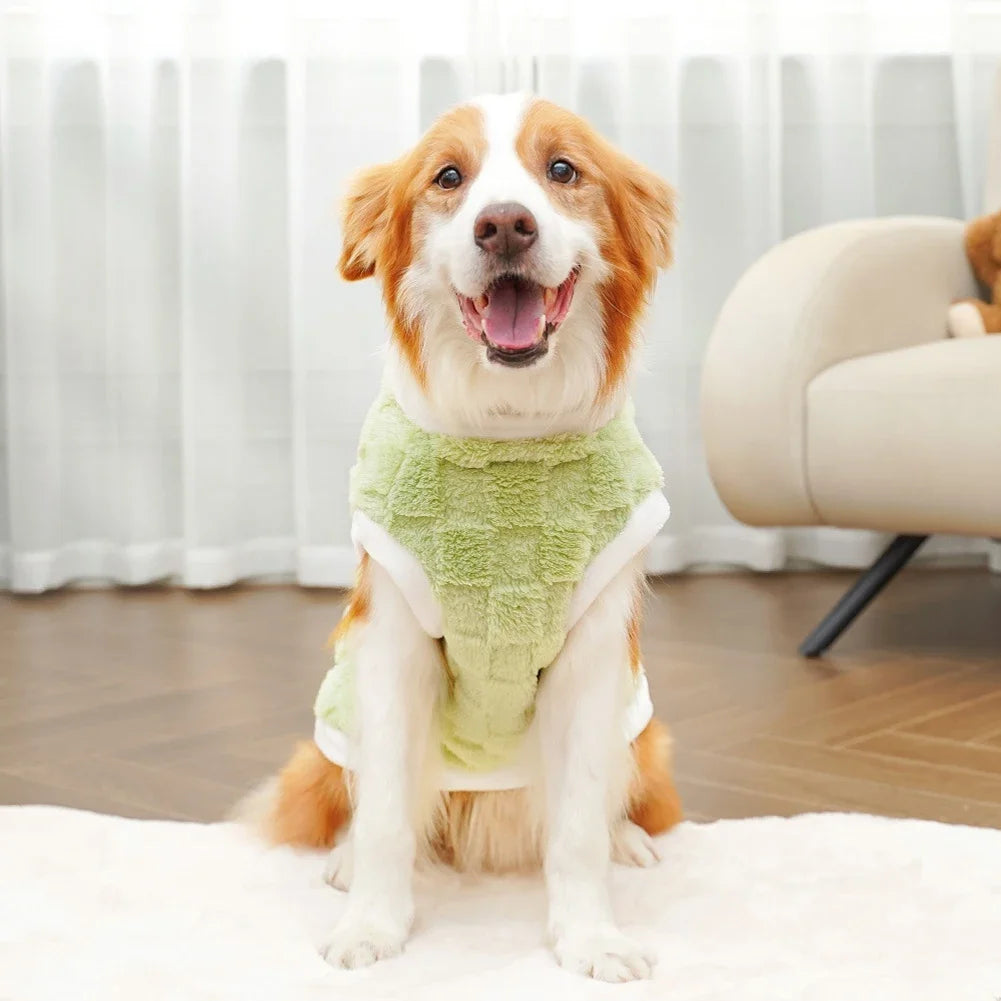 flannel dog sweater – warm winter pullover for small to large dogs